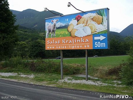 billboard pred salašom