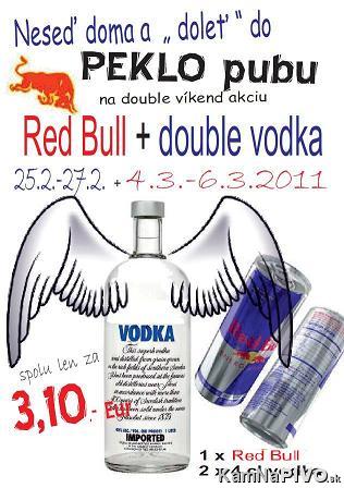 AKCIA vodka -red bull